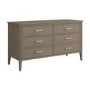 ALMOST PERFECT - Wide Dark Wood Chest Of 6 Drawers - Delilah