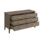 ALMOST PERFECT - Wide Dark Wood Chest Of 6 Drawers - Delilah
