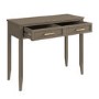 Dark Wood Dressing Table with 2 Drawers - Delilah