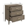 Dark Wood Chest of 3 Drawers - Delilah