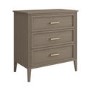 Dark Wood Chest of 3 Drawers - Delilah