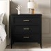 Black Chest of 3 Drawers - Delilah