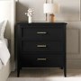 Black Chest of 3 Drawers - Delilah