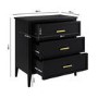 Black Chest of 3 Drawers - Delilah