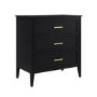 Black Chest of 3 Drawers - Delilah