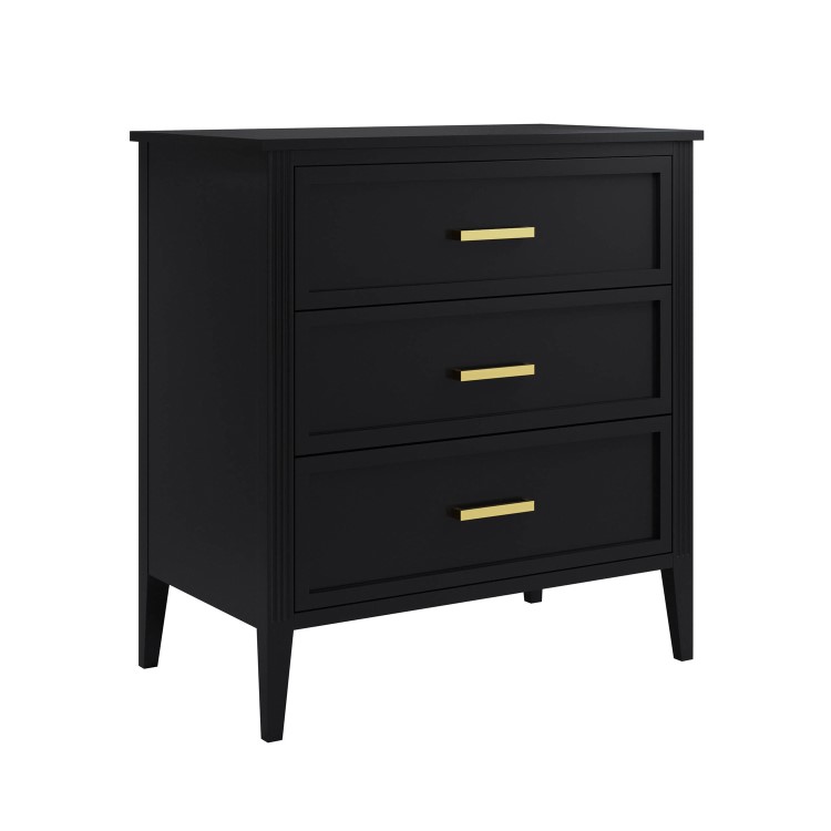 Black Chest of 3 Drawers - Delilah