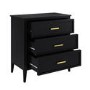 Black Chest of 3 Drawers - Delilah