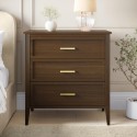 A1/DLH010 ONLY OPENED - Walnut Chest of 3 Drawers - Delilah
