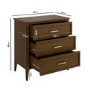 Walnut Chest of 3 Drawers - Delilah