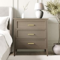 Dark Wood Chest of 3 Drawers - Delilah