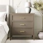 Dark Wood Chest of 3 Drawers - Delilah