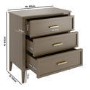 Dark Wood Chest of 3 Drawers - Delilah