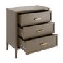 Dark Wood Chest of 3 Drawers - Delilah