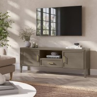 Large Dark Wooden TV Stand with Storage - TV's up to 65" - Delilah