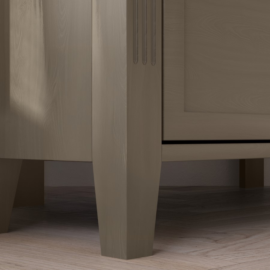 Corner Dark Wooden TV Stand with Storage - TV's up to 43" - Delilah