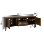 Large Walnut TV Stand with Storage - TV's up to 65" - Delilah