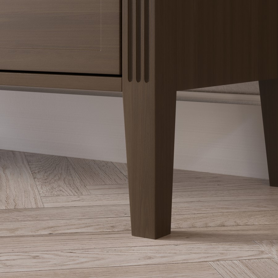 Large Walnut TV Stand with Storage - TV's up to 65" - Delilah