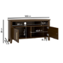 Corner Walnut TV Stand with Storage - TV's up to 43" - Delilah