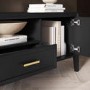 Large Black Wooden TV Stand with Storage - TV's up to 65" - Delilah
