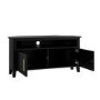 Corner Black Wooden TV Stand with Storage - TV's up to 43" - Delilah