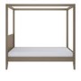 Double Four Poster Bed Frame in Dark Wood - Delilah