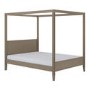 King Size Four Poster Bed Frame in Dark Wood - Delilah