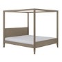 Super King Four Poster Bed Frame in Dark Wood - Delilah