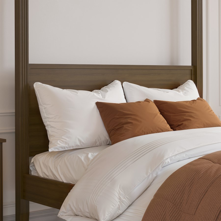 Double Four Poster Bed Frame in Walnut - Delilah