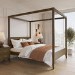 King Size Four Poster Bed Frame in Walnut - Delilah