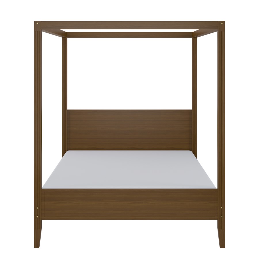 King Size Four Poster Bed Frame in Walnut - Delilah