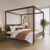 Super King Four Poster Bed Frame in Walnut - Delilah