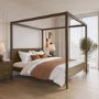 Super King Four Poster Bed Frame in Walnut - Delilah