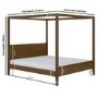 Super King Four Poster Bed Frame in Walnut - Delilah