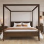 Super King Four Poster Bed Frame in Walnut - Delilah