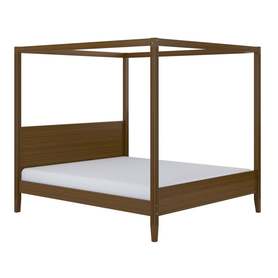 Super King Four Poster Bed Frame in Walnut - Delilah