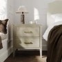 Light Wood 2 Drawer Bedside - Delilah 