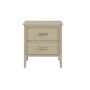 Light Wood 2 Drawer Bedside - Delilah 
