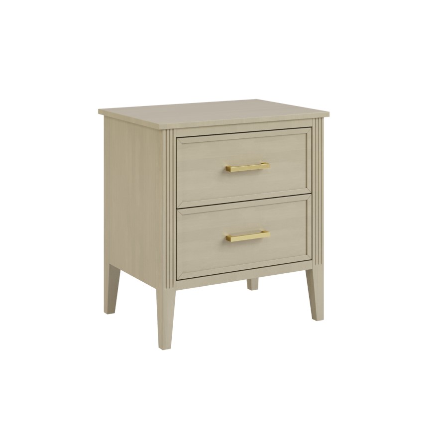 Light Wood 2 Drawer Bedside - Delilah 