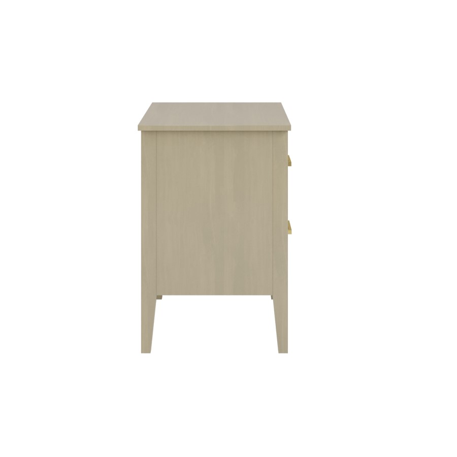Light Wood 2 Drawer Bedside - Delilah 