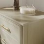 Wide Light Wood 2 Drawer Bedside - Delilah