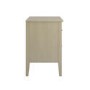 Wide Light Wood 2 Drawer Bedside - Delilah