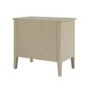 Wide Light Wood 2 Drawer Bedside - Delilah