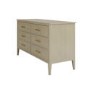 Wide Light Wood Chest of 6 Drawers - Delilah 