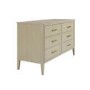 Wide Light Wood Chest of 6 Drawers - Delilah 