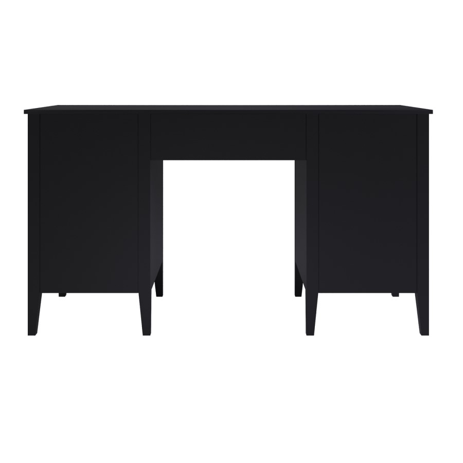 Black Office Desk with Drawers - Delilah 