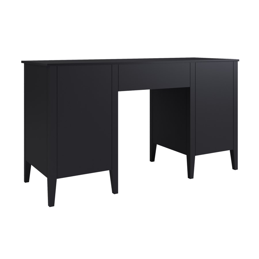 Black Office Desk with Drawers - Delilah 
