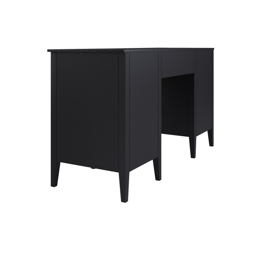 Black Office Desk with Drawers - Delilah 