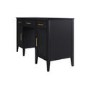 Black Office Desk with Drawers - Delilah 
