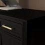 Black Office Desk with Drawers - Delilah 