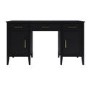Black Office Desk with Drawers - Delilah 